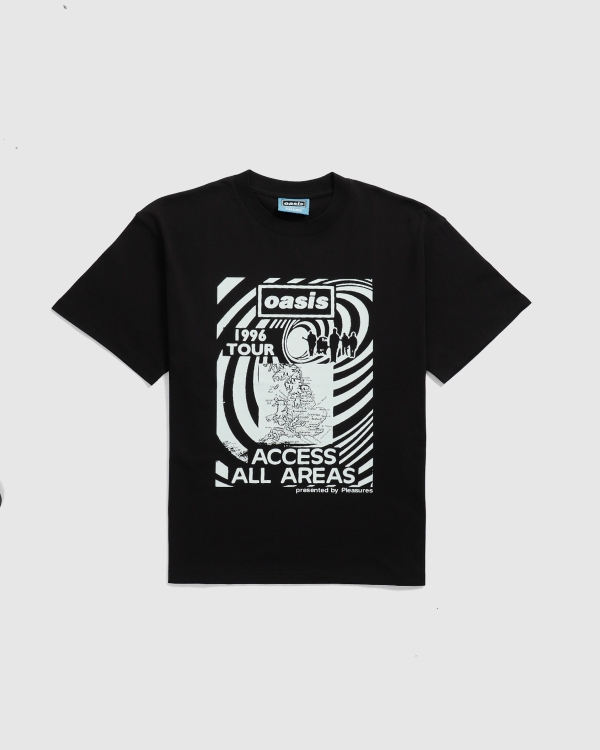Pleasures Now x Oasis All Access T-Shirt Black