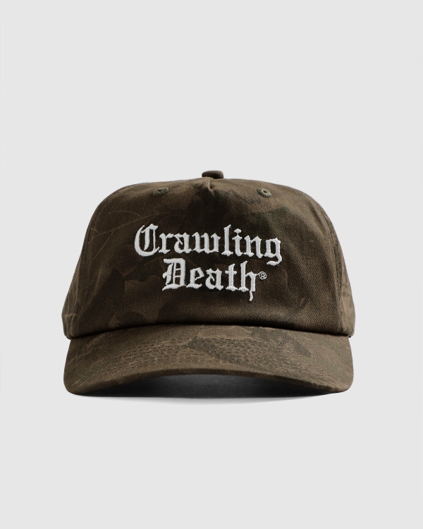 Crawling Death Stack Logo Camo Strapback Dark Green