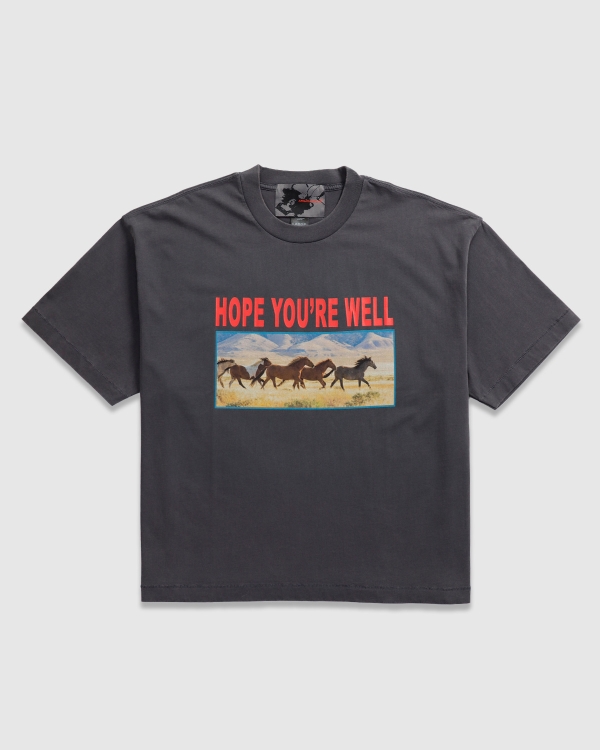 Jungles Horses T-Shirt Charcoal