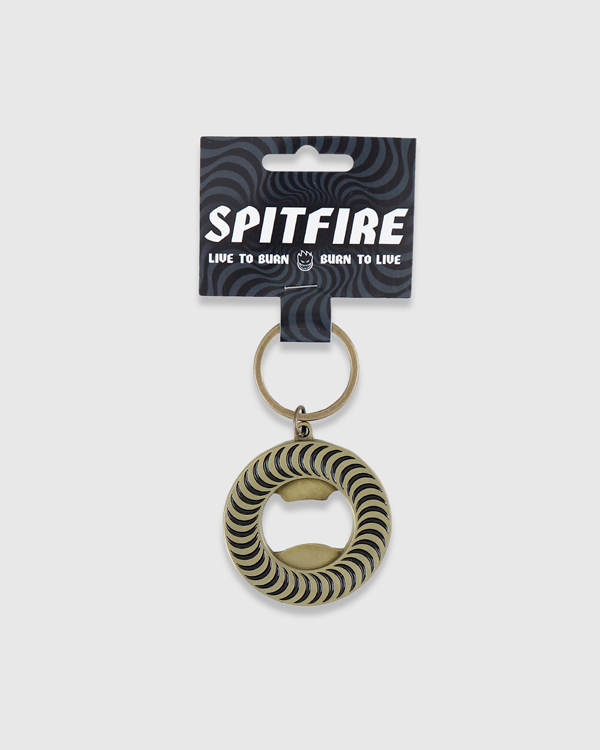 Spitfire Classic Swirl Brass Keychain