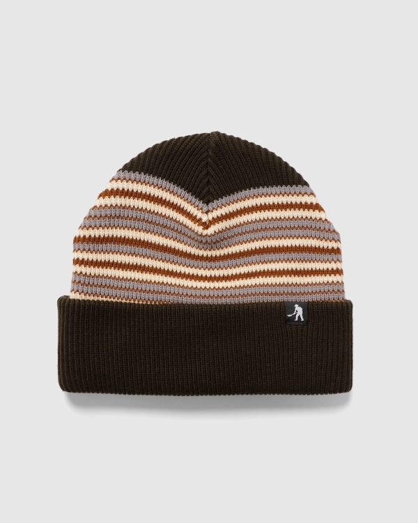 Passport R48 Organic Cotton Stripe Beanie Black