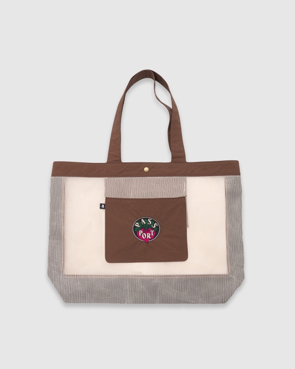 Passport Radish RPET Mesh Tote Bag Brown