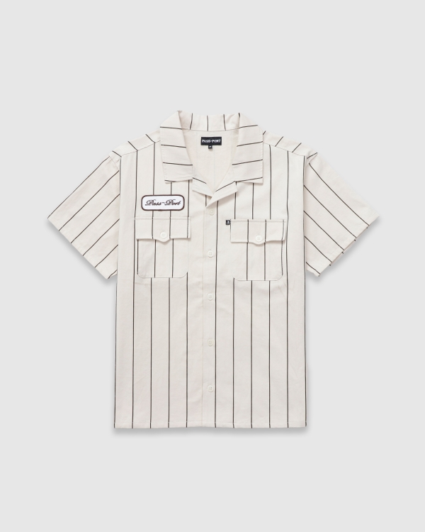 Passport Striped Casual SS Shirt Cream