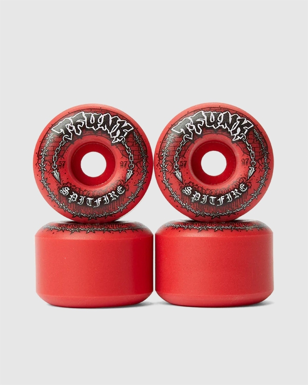 Spitfire Formula 4 97D T Funk Raw Radial Full Wheels Red