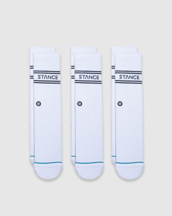 Stance Basic 3 Pack Crew Socks White