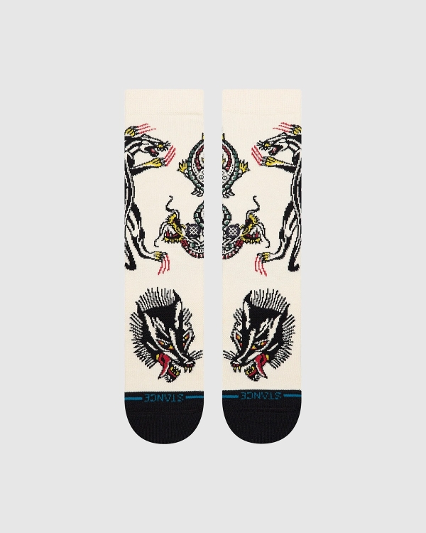 Stance Battle Crew Socks Cream