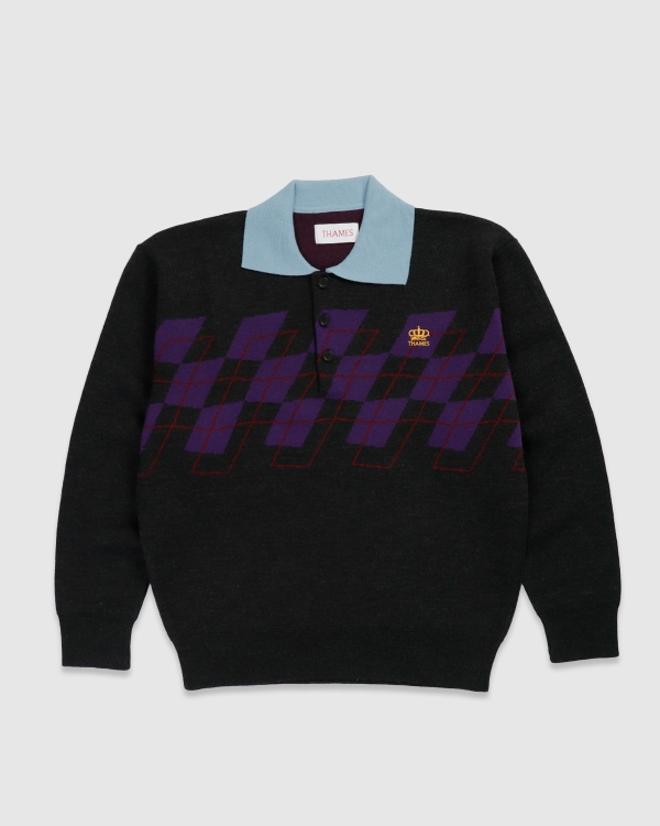 Thames MMXX Avonmore LS Polo Charcoal