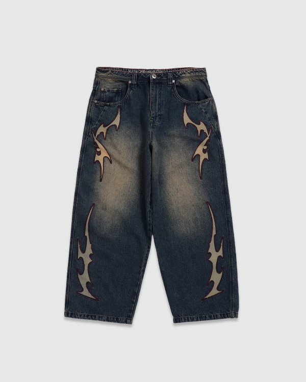 Vitriol Void Bite Denim Jeans Blue Wash