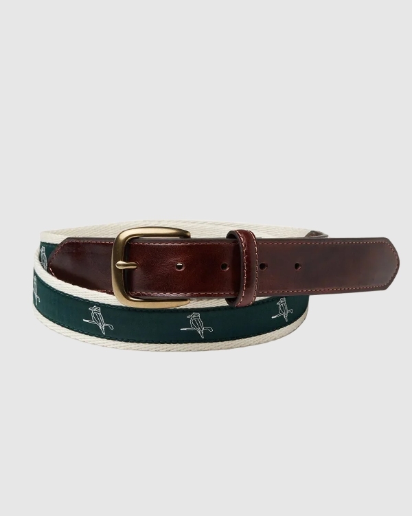 Walker Kooka Ribbon Belt Forest/Cream