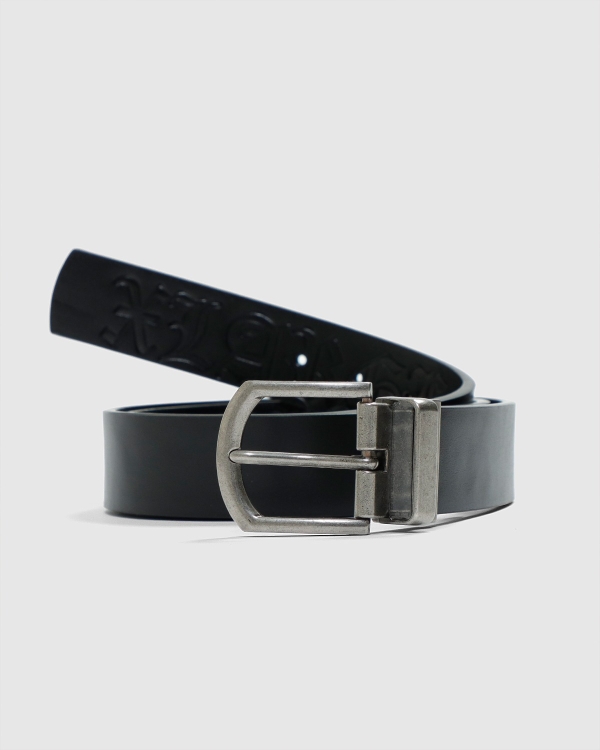 Xlarge Old English Reversible Belt Black