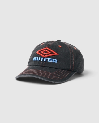 Butter Goods x Umbro Diamond Logo 6 Panel Washed Black