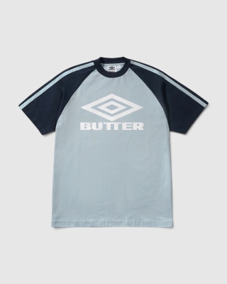 Butter Goods x Umbro Diamond Logo Raglan T-Shirt Slate/Navy