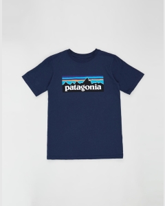 Patagonia P6 Logo Organic Youth T-Shirt New Navy