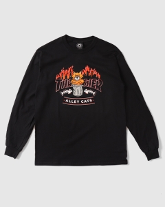 Thrasher Alley Cats Long Sleeve T-Shirt Black