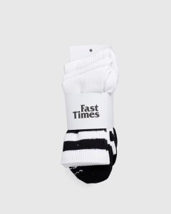 Fast Times Action Socks 3 Pack White
