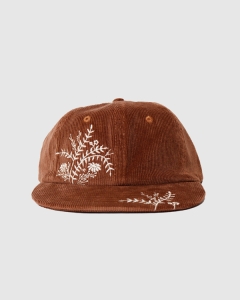 Smile and Wave Floral Cord Strapback Brown