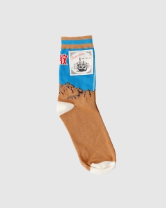 Smile and Wave Mountain Socks Blue