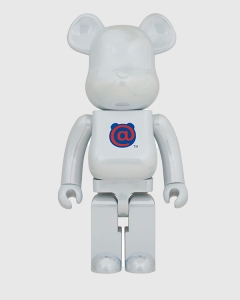Medicom Toy Be@rbrick BB 1st Model 1000% Collectible Figurine White Chrome