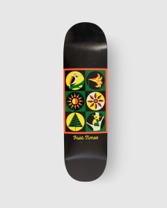 Fast Times Flora and Fauna Series Deck Black