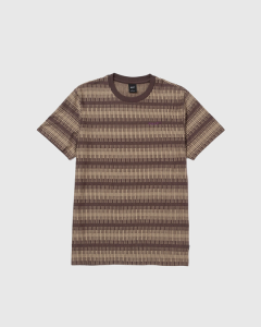Huf Synthetic Stripe Knit T-Shirt Chocolate Brown