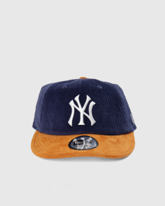 New Era Casual Classic NY Yankees Strapback Navy Cord/Wheat Suede