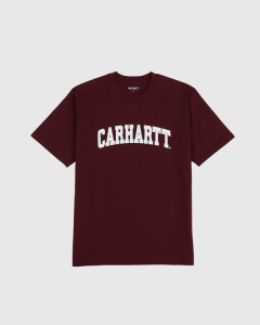 Carhartt WIP University T-Shirt Wine/White