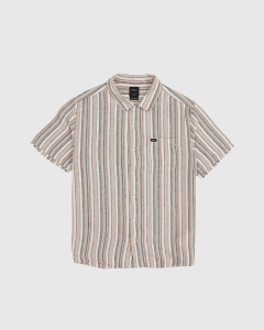 RVCA Beat Stripe SS Shirt Khaki