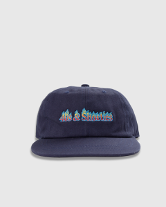 40s and Shorties Flame Text Logo Strapback Navy