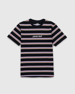 Santa Cruz Solid Strip Yarn Dye Youth T-Shirt Black