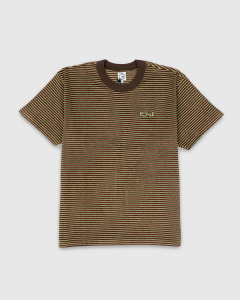 Polar Terry Stripe T-Shirt Brown