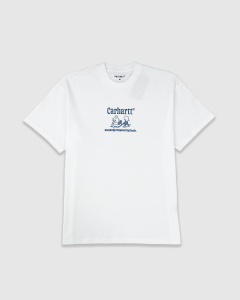 Carhartt WIP Schools Out T-Shirt Ash White/Blue