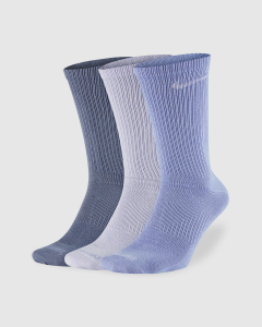 Nike Everyday Plus Lightweight Crew Sock 3pk Charcoal/Lilac/Blue