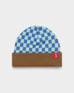 Smile and Wave Checkmate Beanie Blue
