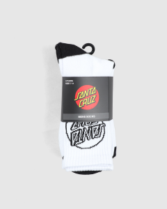 Santa Cruz Opus Dot Socks 4pk White
