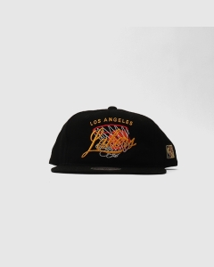 M and N Curved Flex 110 Pinch Panel Snapback LA Lakers
