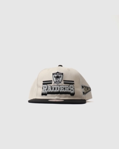 Mitchell and Ness Fan Banner Oakland Raiders Snapback White/Black